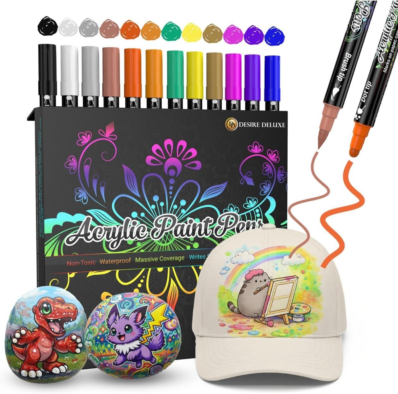 Detalle de Stylo Desire Deluxe acrylique non toxique ⚙