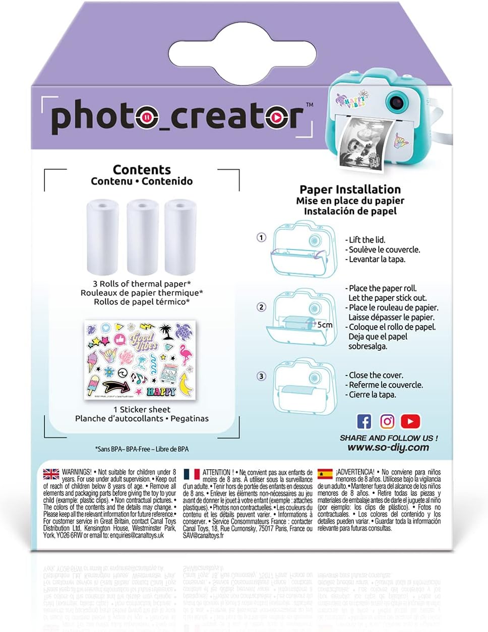 Thumbnail 1 de Canal Toys CLK002 papier recharge 200 photos