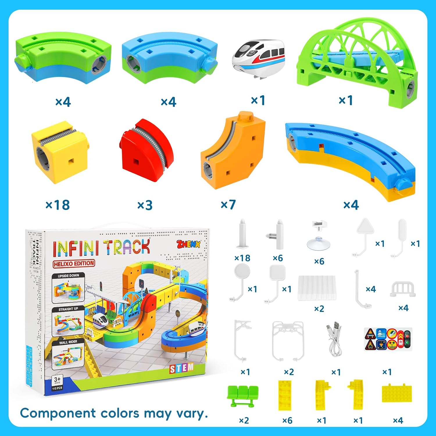 Detalle de Electric Train Set, 112-Piece Track Building Set