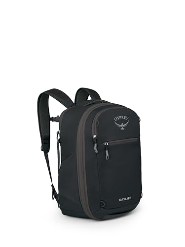 Detalle de Osprey Daylite Expandable 26+6 Travel Pack (Black OS) — Practical, Compact, Expandable