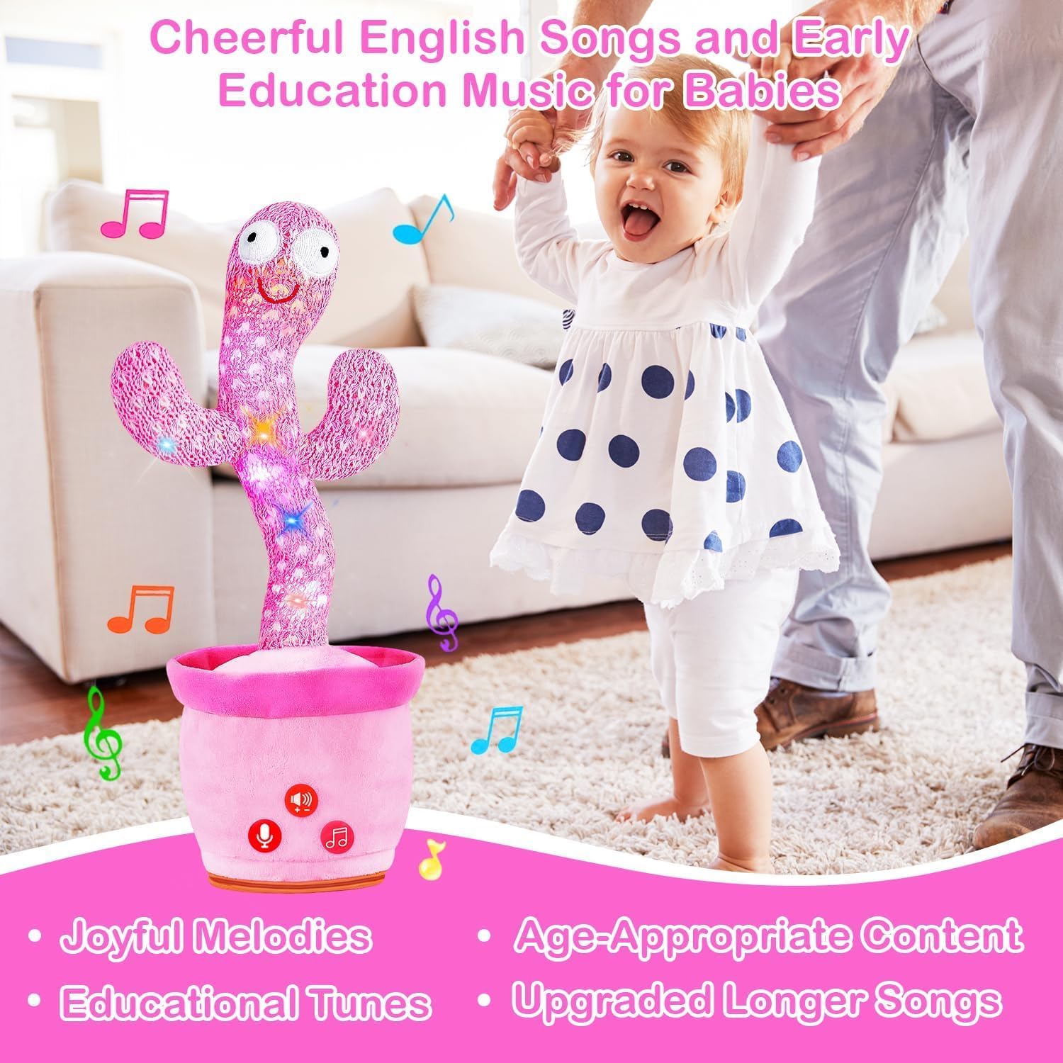 Thumbnail 3 de Baby Dancing Talking Cactus Toy