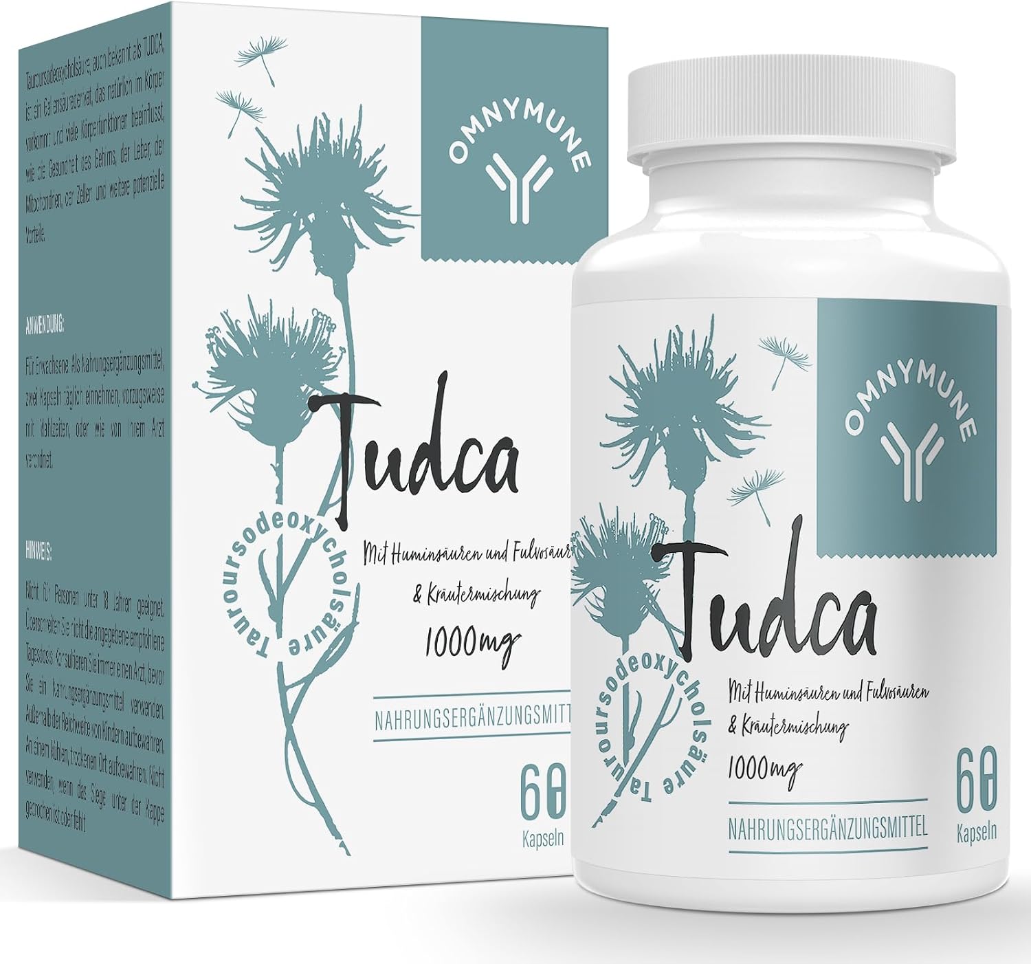Detalle de TUDCA 1000 mg Kapseln 60 Stück Nahrungsergänzungsmittel 💊