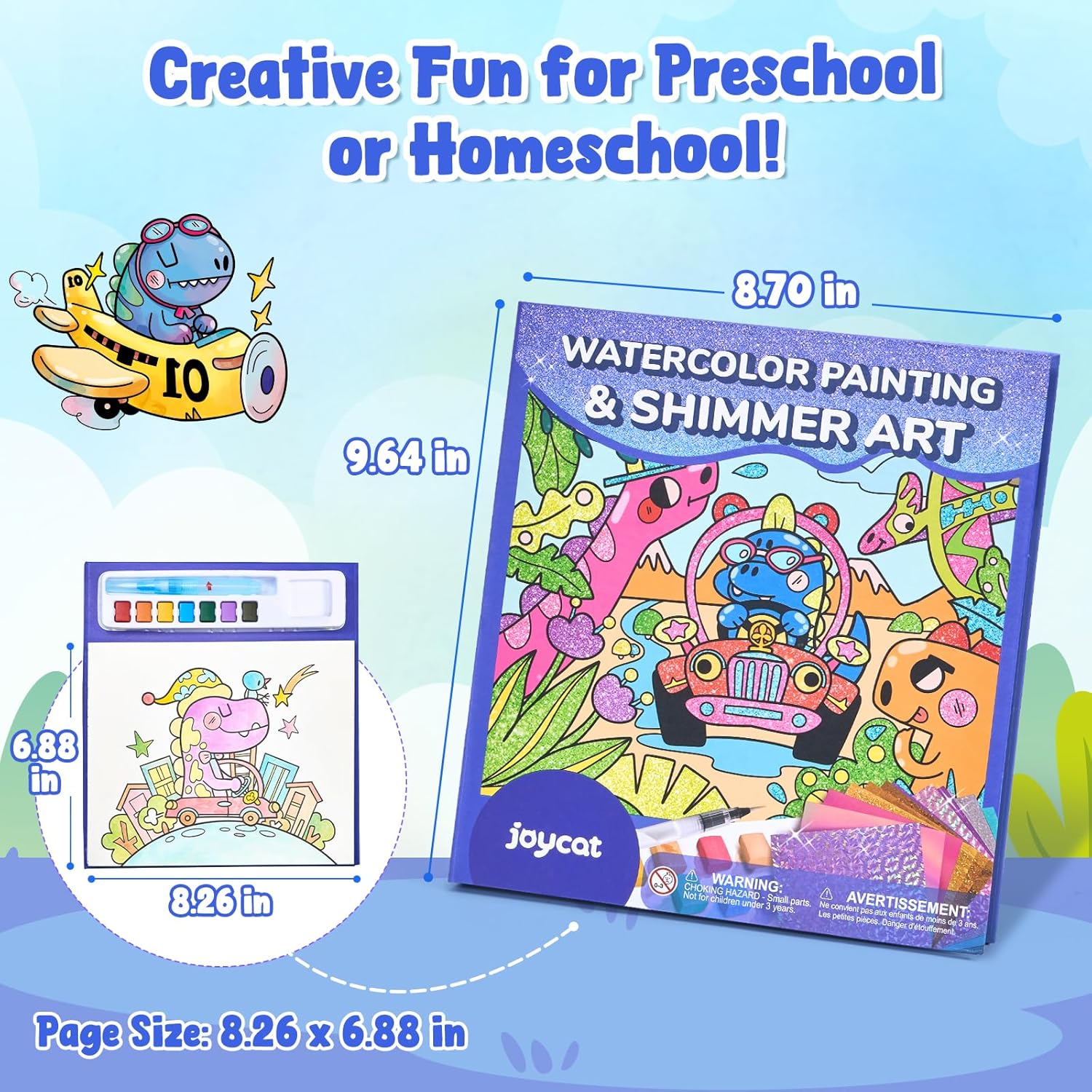 Thumbnail 5 de JoyCat Paint with Water Coloring Books – Dinosaurs (Ages 4–8)