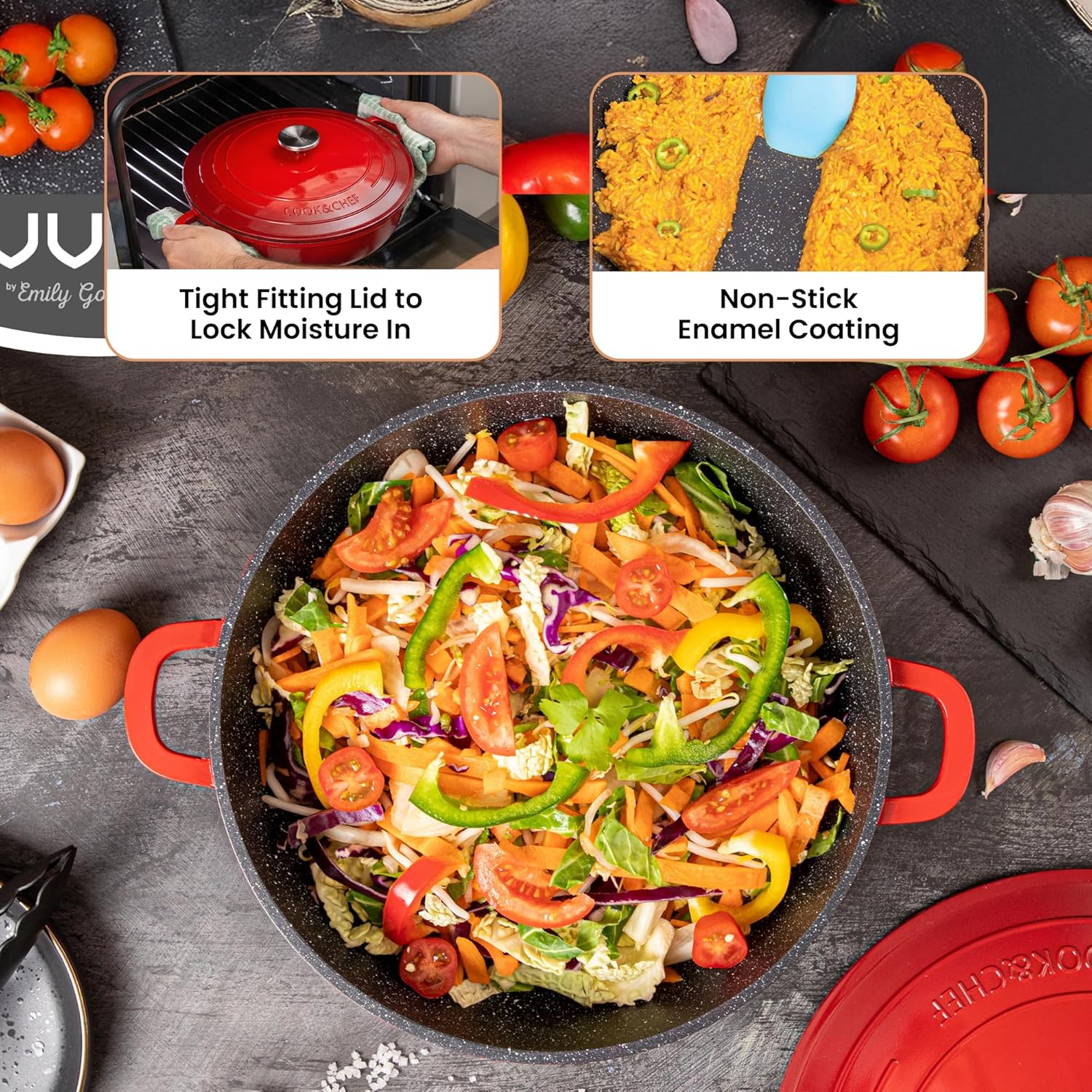 Thumbnail 4 de Nuovva 28cm 3.9L Non‑Stick Casserole Pot 🍲