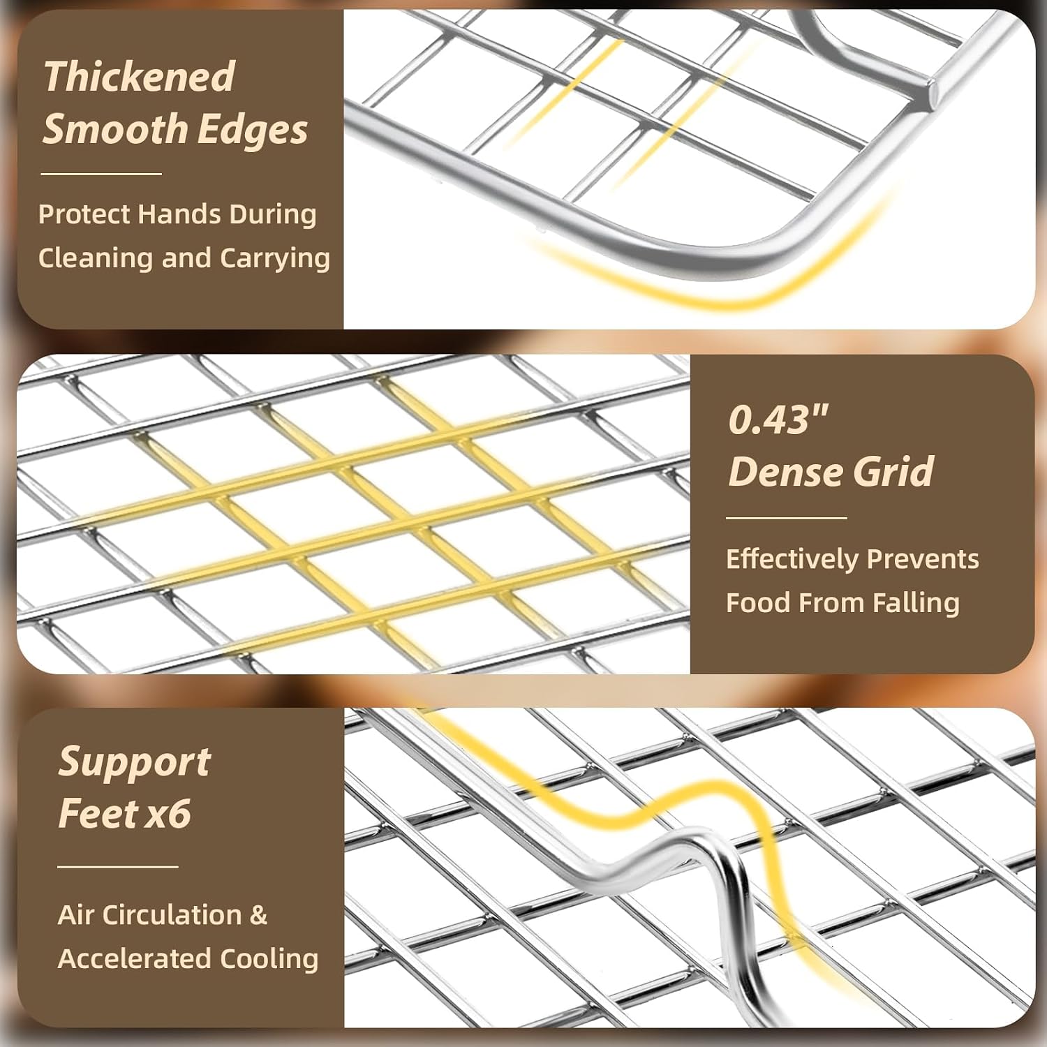 Thumbnail 2 de Pleafind Cooling Rack Set 16 x 10 Inch