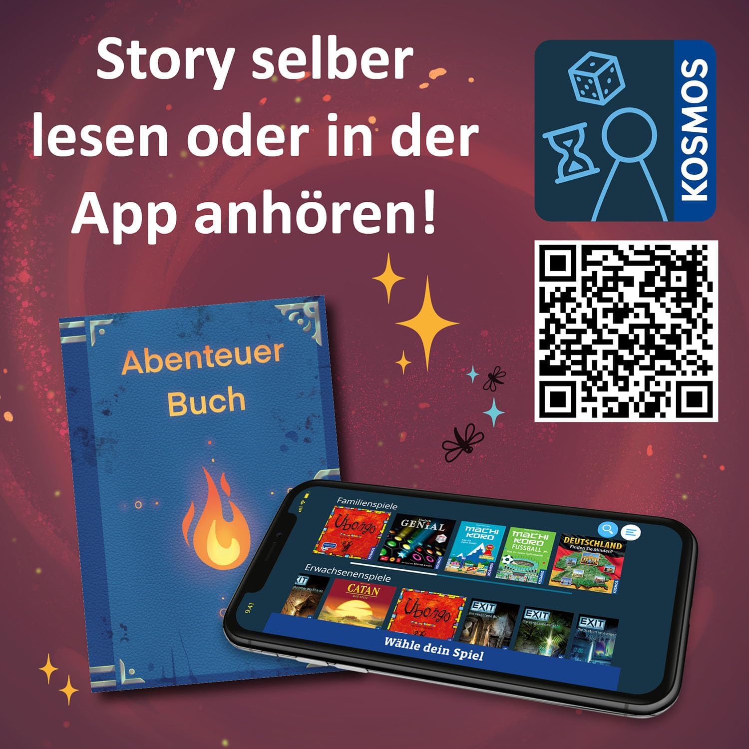 Thumbnail 5 de Kosmos 684853 Adventure Puzzle: In den Tiefen des Vulkans – Interaktives Abenteuerpuzzle, 258 Teile