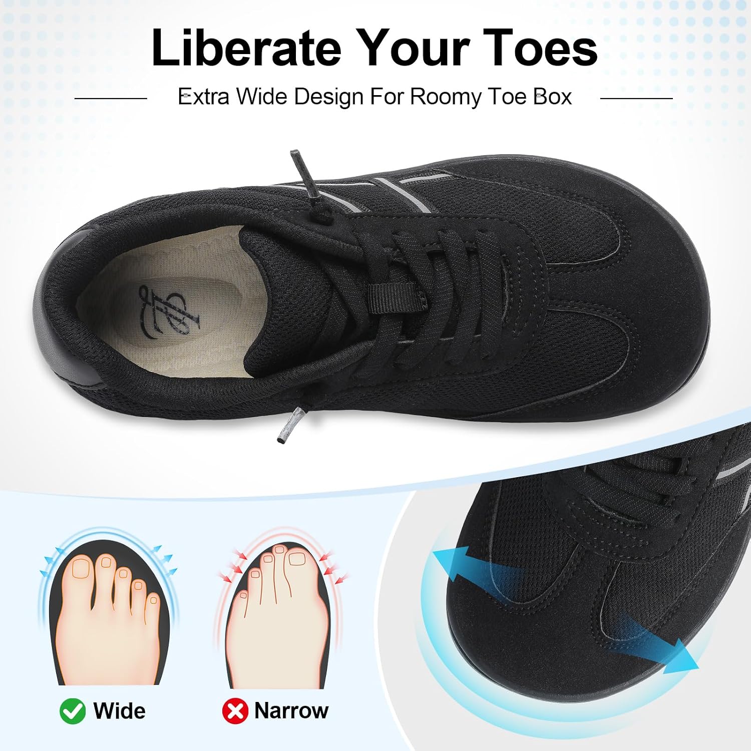 Detalle de LeIsfIt Women's Walking Shoes Mesh