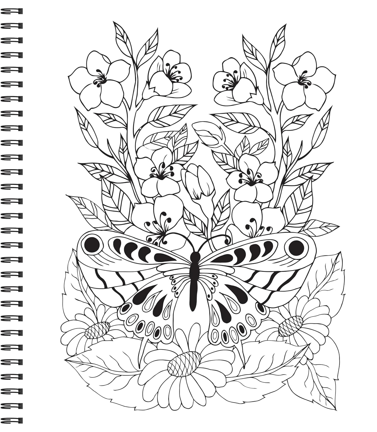 Detalle de Large Print Easy Color & Frame - Flowers (Stress Free Coloring Book), 31 Images