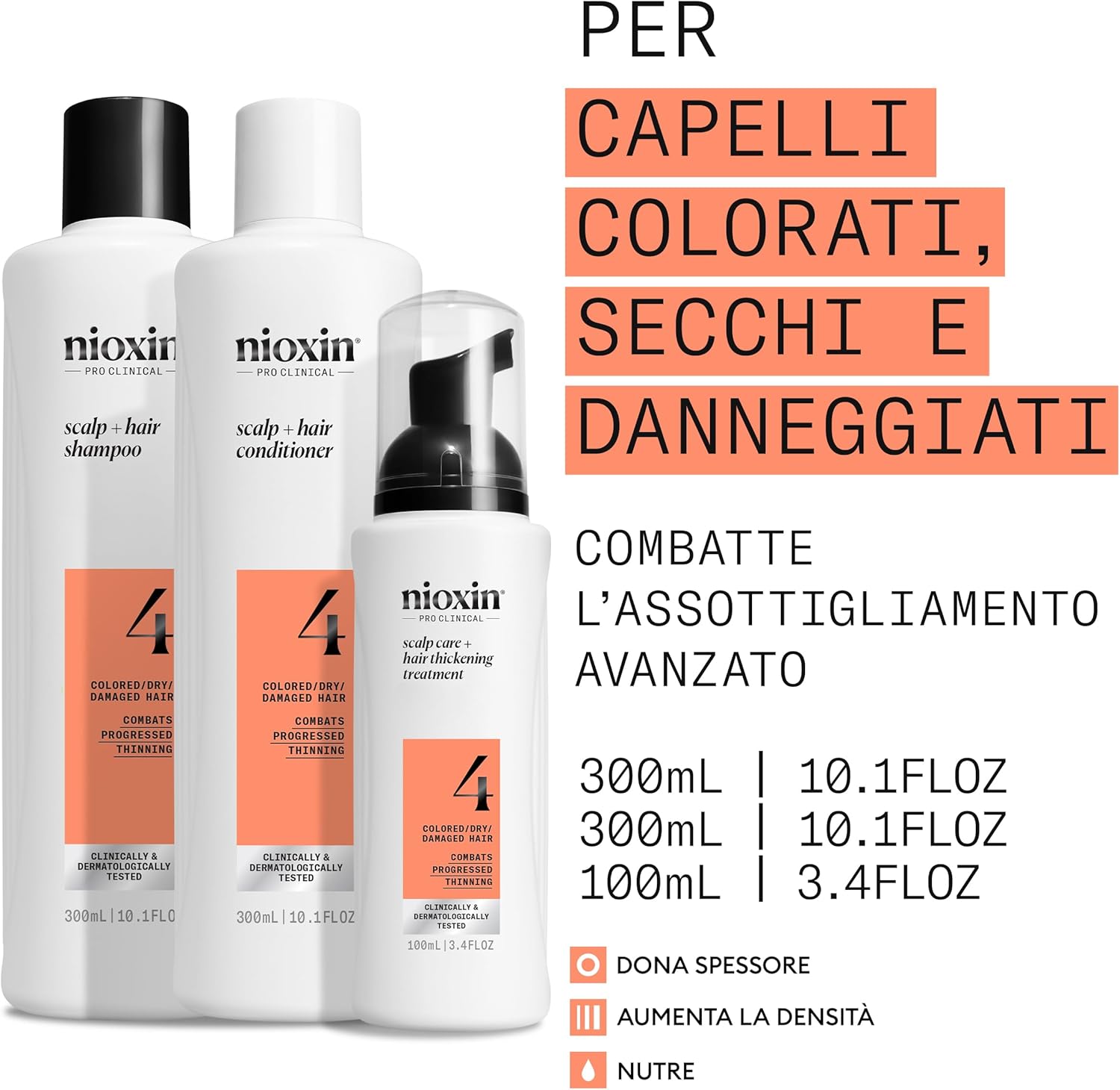 Thumbnail 1 de Nioxin Scalp + Hair Thickening Sistema 4 per capelli secchi/danneggiati: shampoo, balsamo e trattamento per la cute