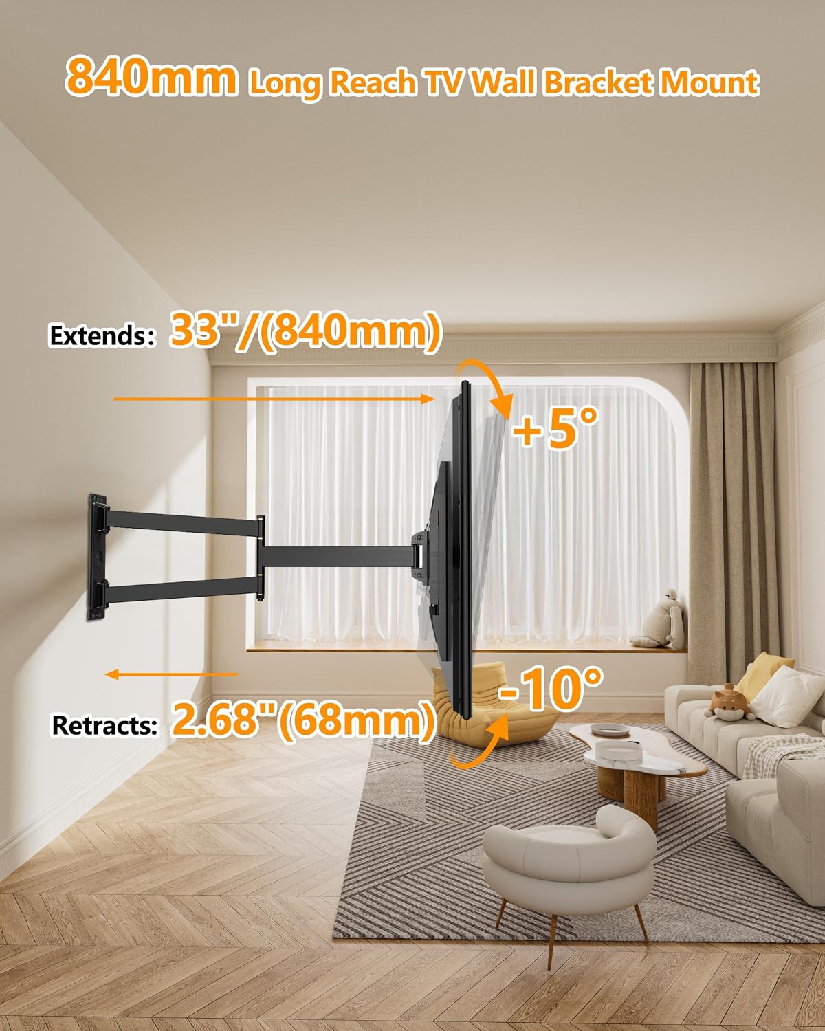 Detalle 2 de TV wall bracket 840mm long reach