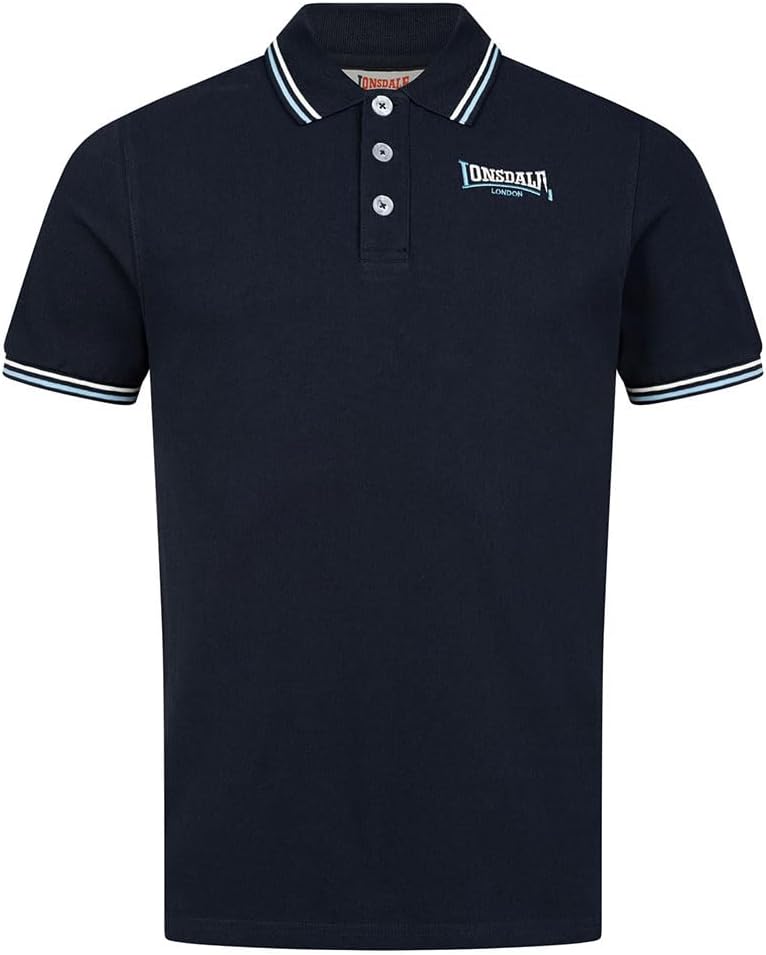 Detalle de Polo Lonsdale London Eastleigh Homme Marine – Coupe Regular