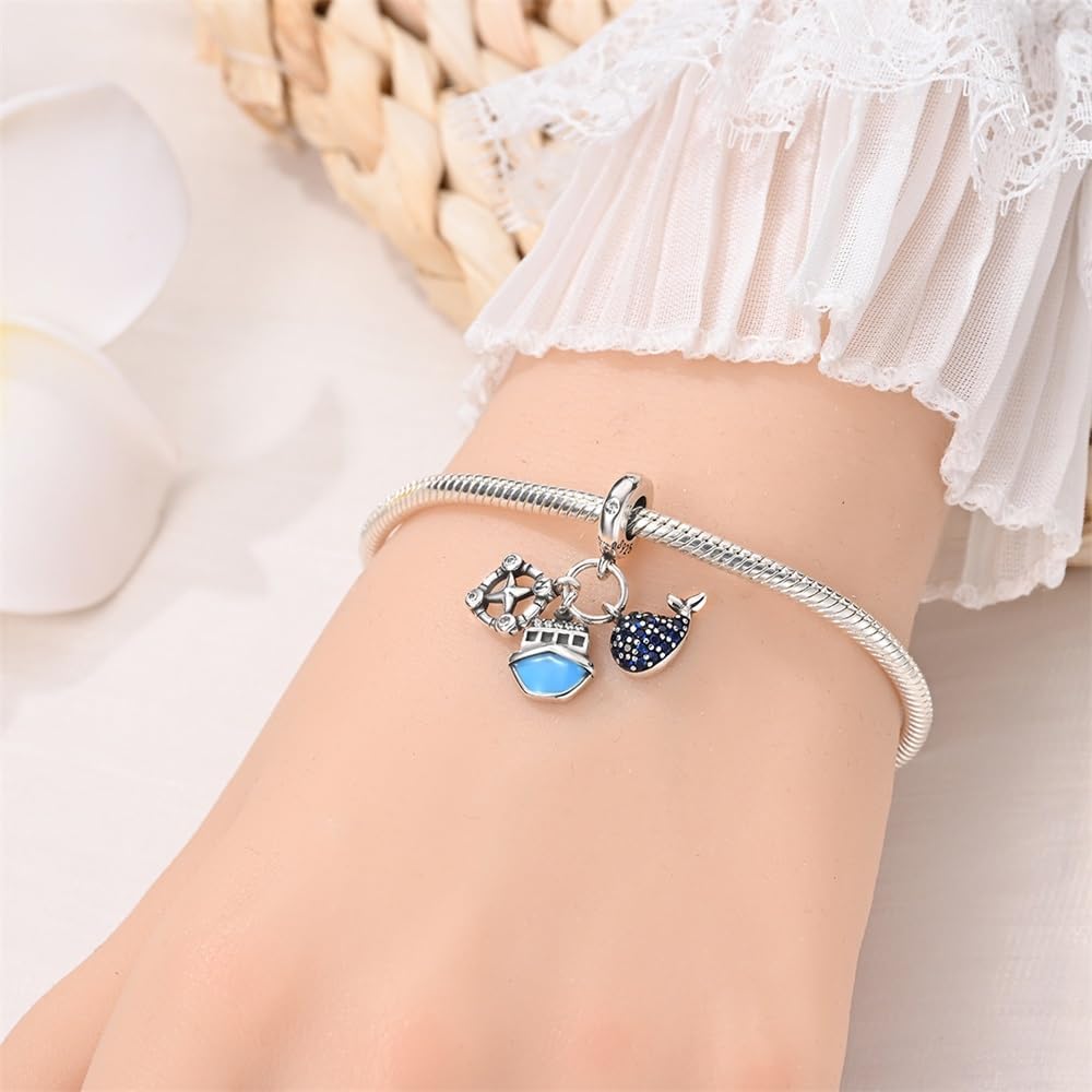 Thumbnail 3 de Pandach Damen Charm Anhänger aus 925 Sterling Silber mit Zirkonia – für Europäische Armbänder & Halsketten