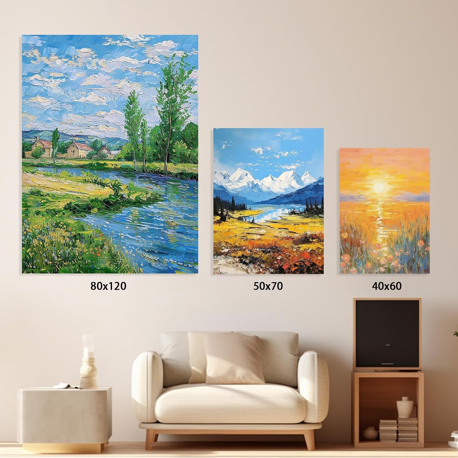 Thumbnail 6 de Koncci 2er-Set Leinwand zum Bemalen (50×70 cm) – weiße Keilrahmen-Canvas, grundiert