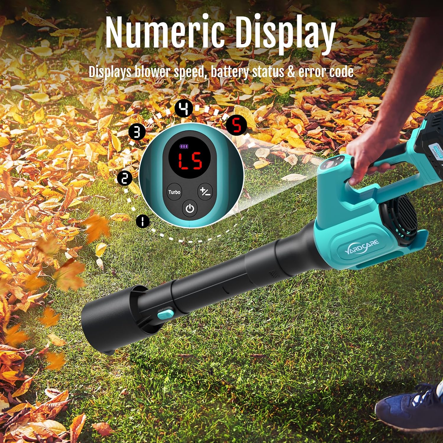 Thumbnail 2 de YARDCARE BBL20007B Cordless Leaf Blower with 4.0Ah Battery, 5 Speeds & Turbo