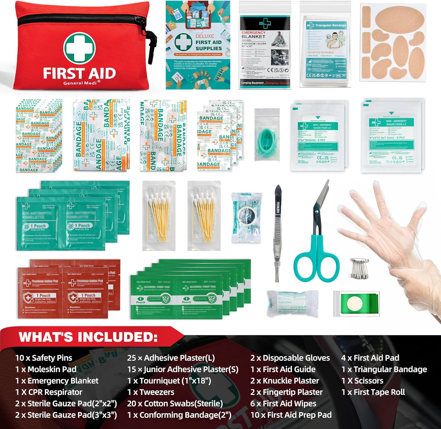 Detalle 2 de General Medi 110 Pieces small first aid kit
