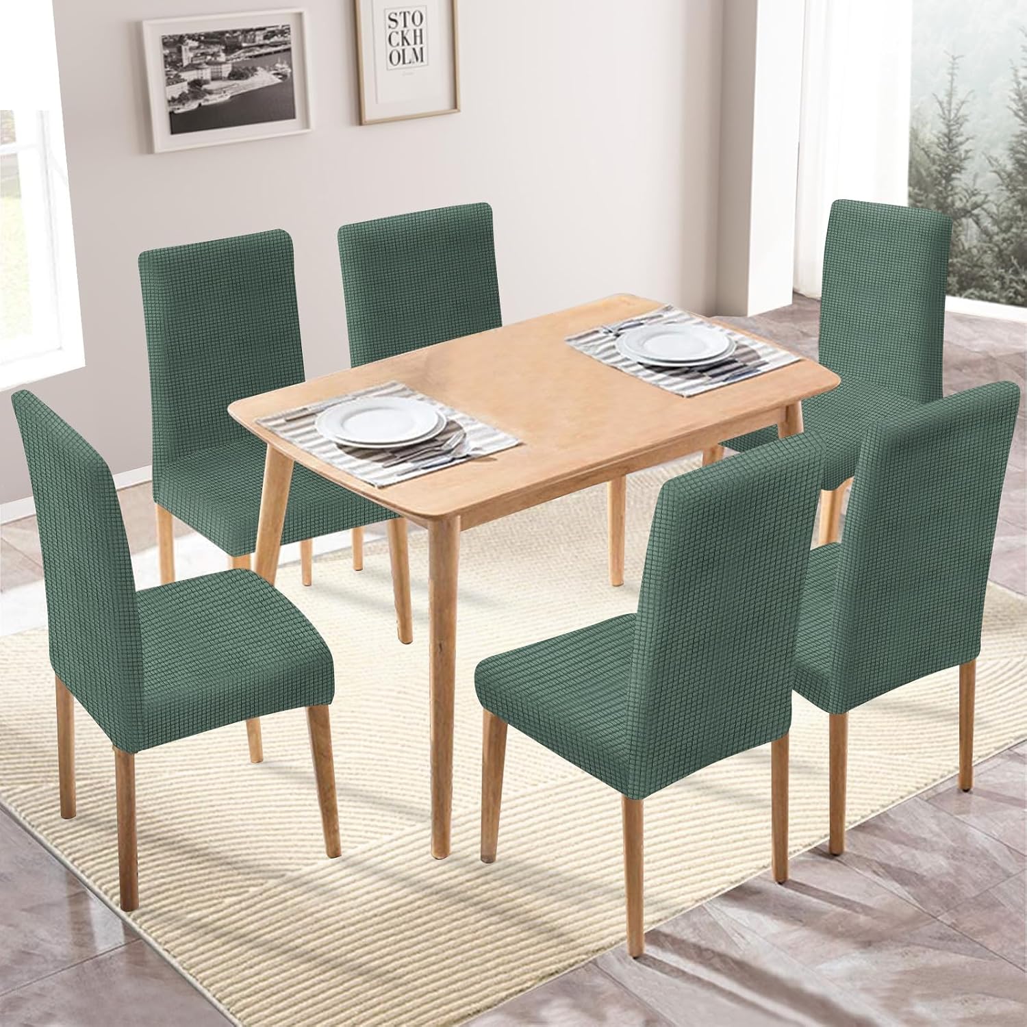 Thumbnail 1 de Ystyle housse de chaise extensible 6 pièces