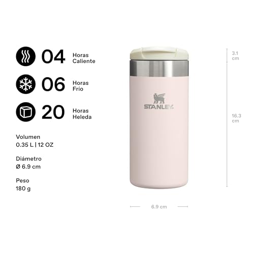 Detalle 2 de Stanley 1913 Aerolight Transit Termo Café 0.35 L – Rose Quartz