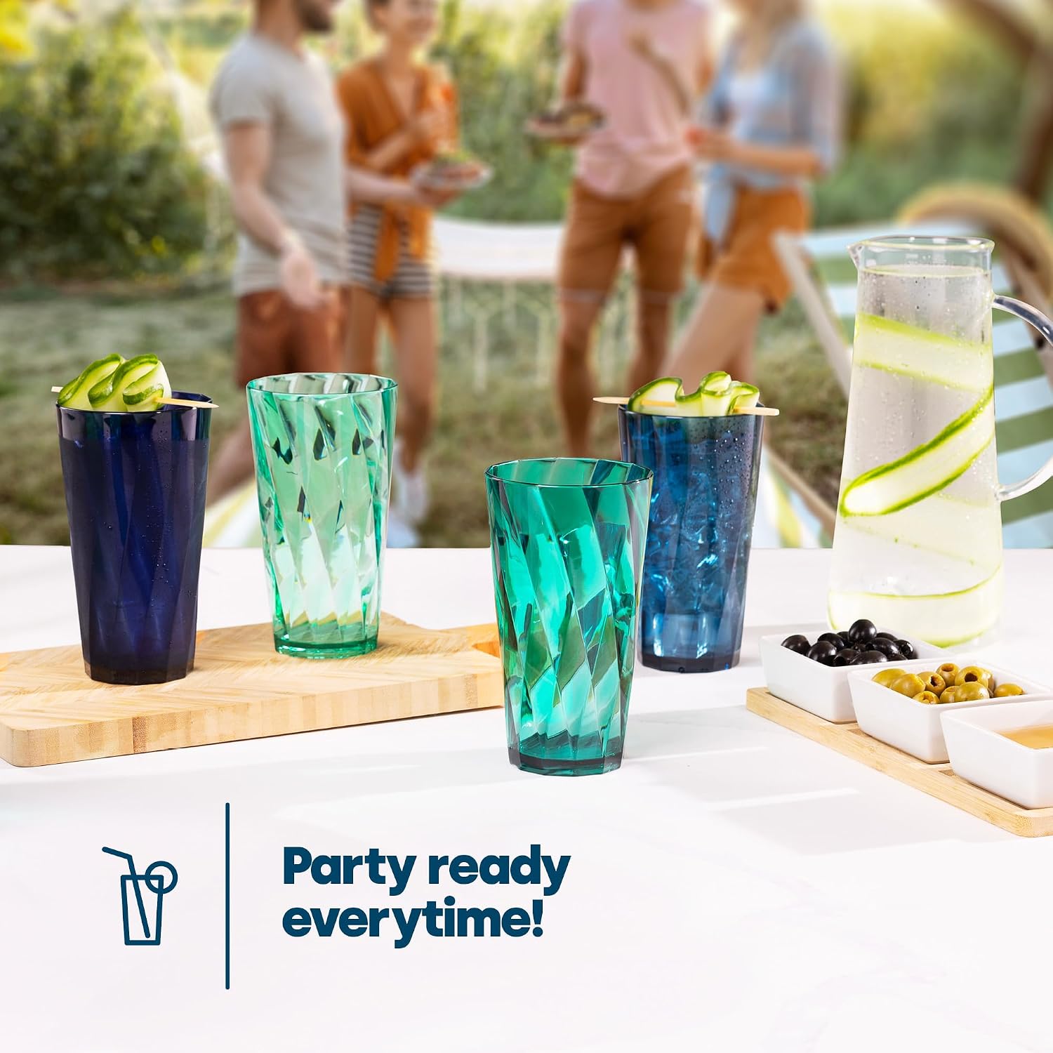 Thumbnail 3 de LIVIVO 6-Pack Gradient 600ml Plastic Tumblers