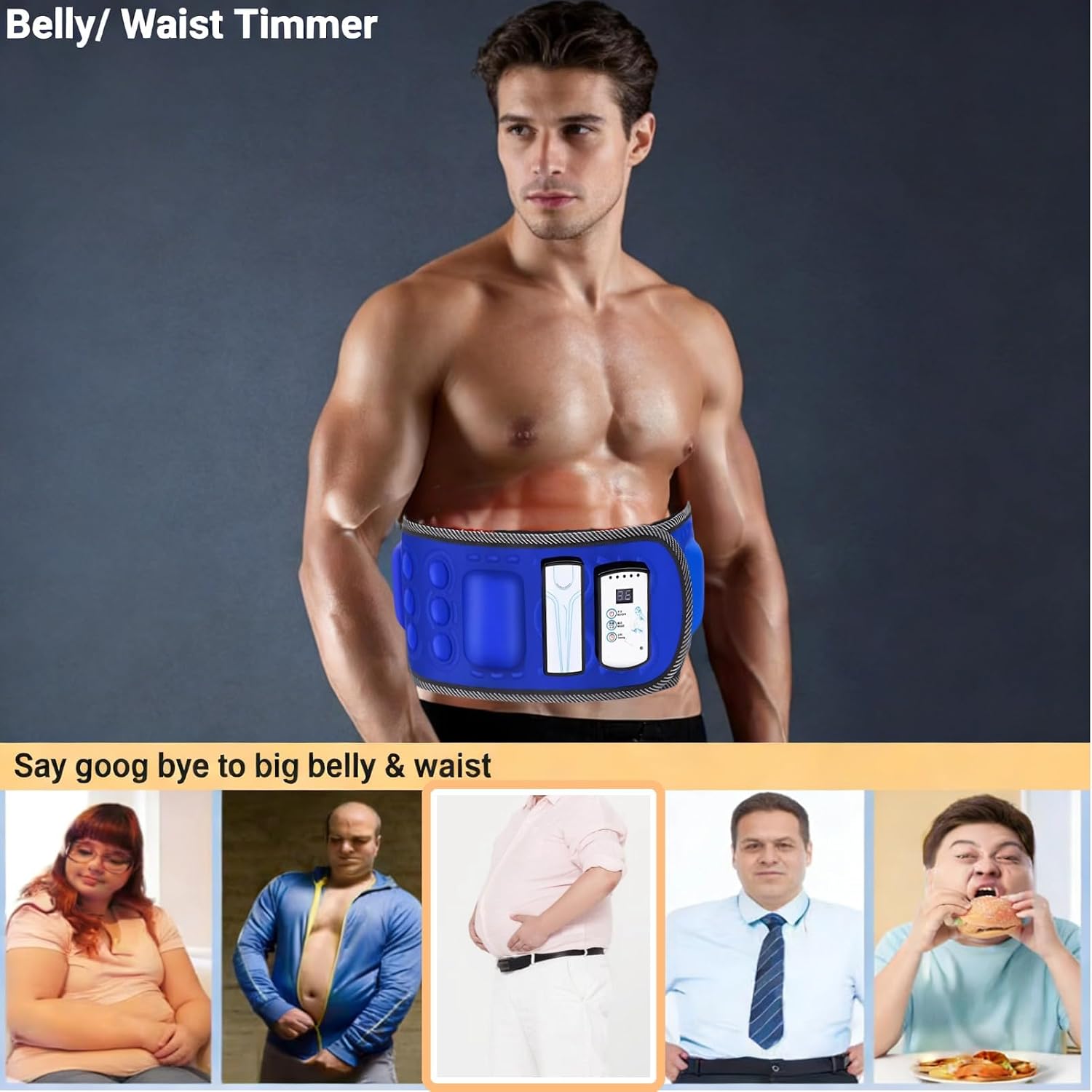 Detalle 1 de Warmforwel X8 Slimming Belt with 36 Vibration Modes and 120 cm Adjustable Wrap