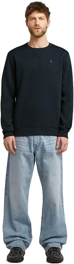 Detalle de G-STAR Uomini Premium Core Sweater: eleganza casual con dettagli rifiniti