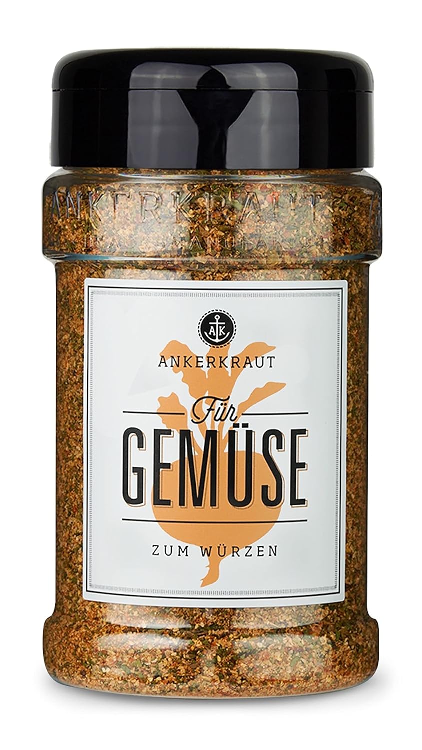 Detalle de Ankerkraut Gemüse Gewürz-Mischung – 200 g im Streuer für Auflauf, Gratin und Pfannen