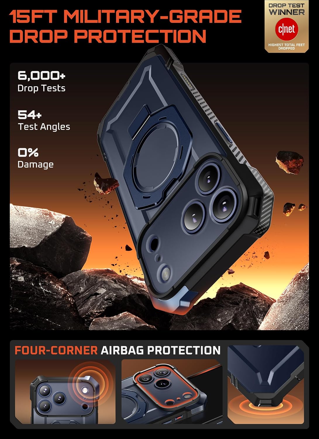 Thumbnail 2 de iPhone 17 Pro Max case with kickstand, 1.5 mm