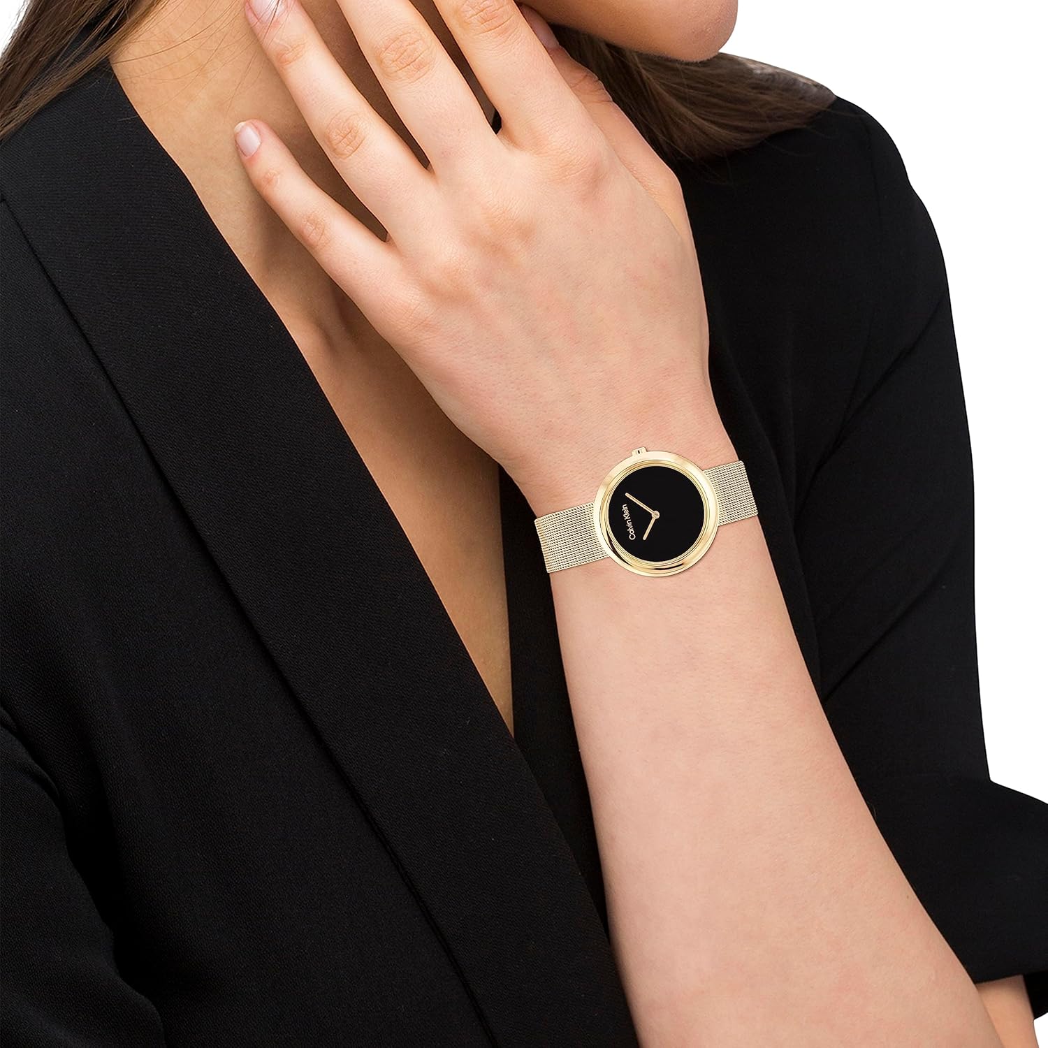 Thumbnail 3 de Calvin Klein Damen-Uhr mit analogem Quarzwerk „Twisted Bezel“ und Edelstahlarmband