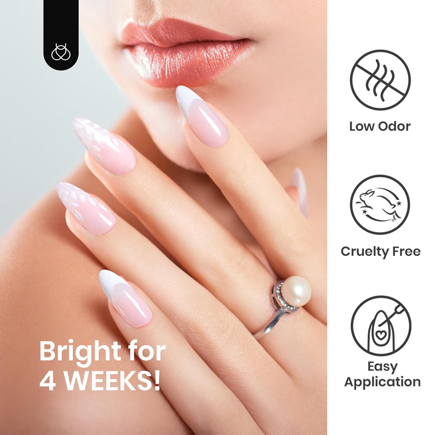 Detalle 2 de Beetles Swirl Nail Art White Gel Polish Liner (Classic White) with Thin Brush, 1 pc / 7ml