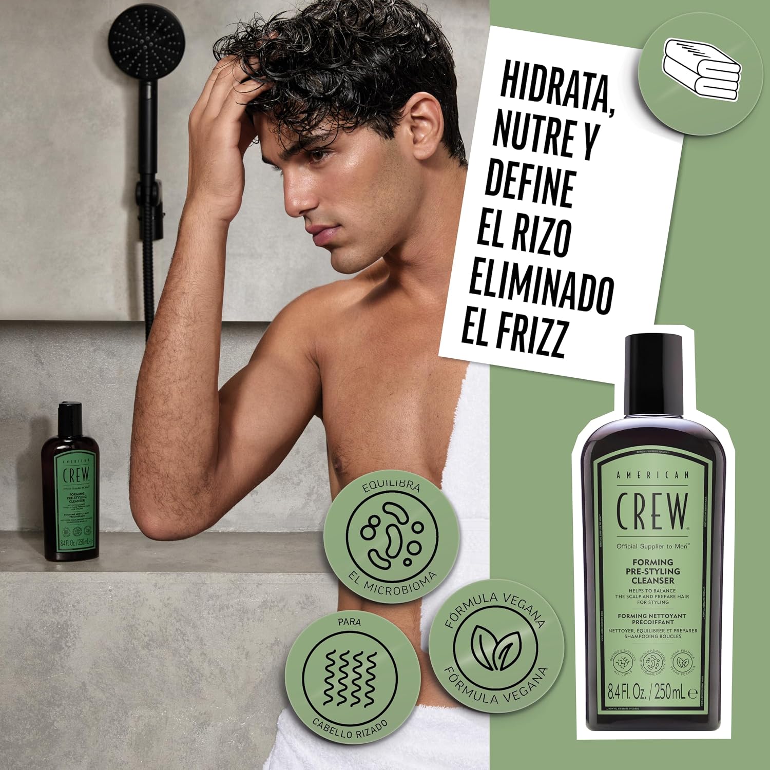 Thumbnail 5 de American Crew Forming Pre-Styling Cleanser 💇‍♂️ 250ML
