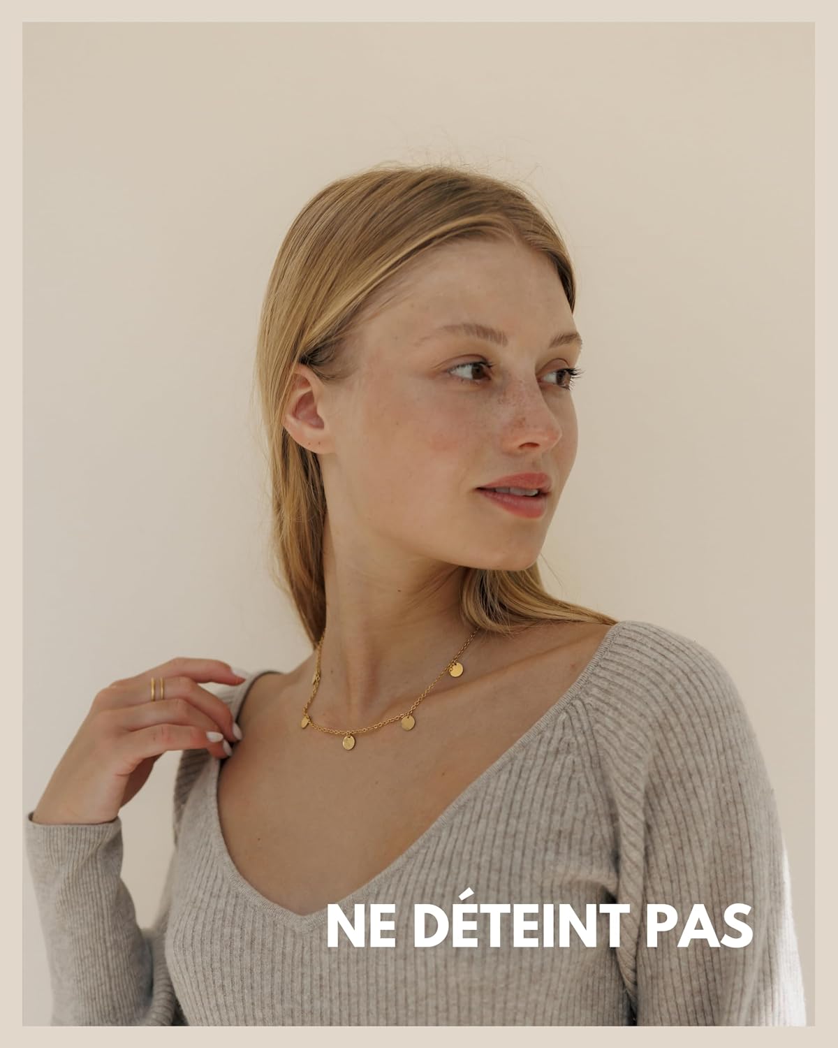 Thumbnail 2 de Collier GD GOOD.designs EST. 2015 “Simple Trend Chain” avec plaquette plaquée or, argent ou or rose