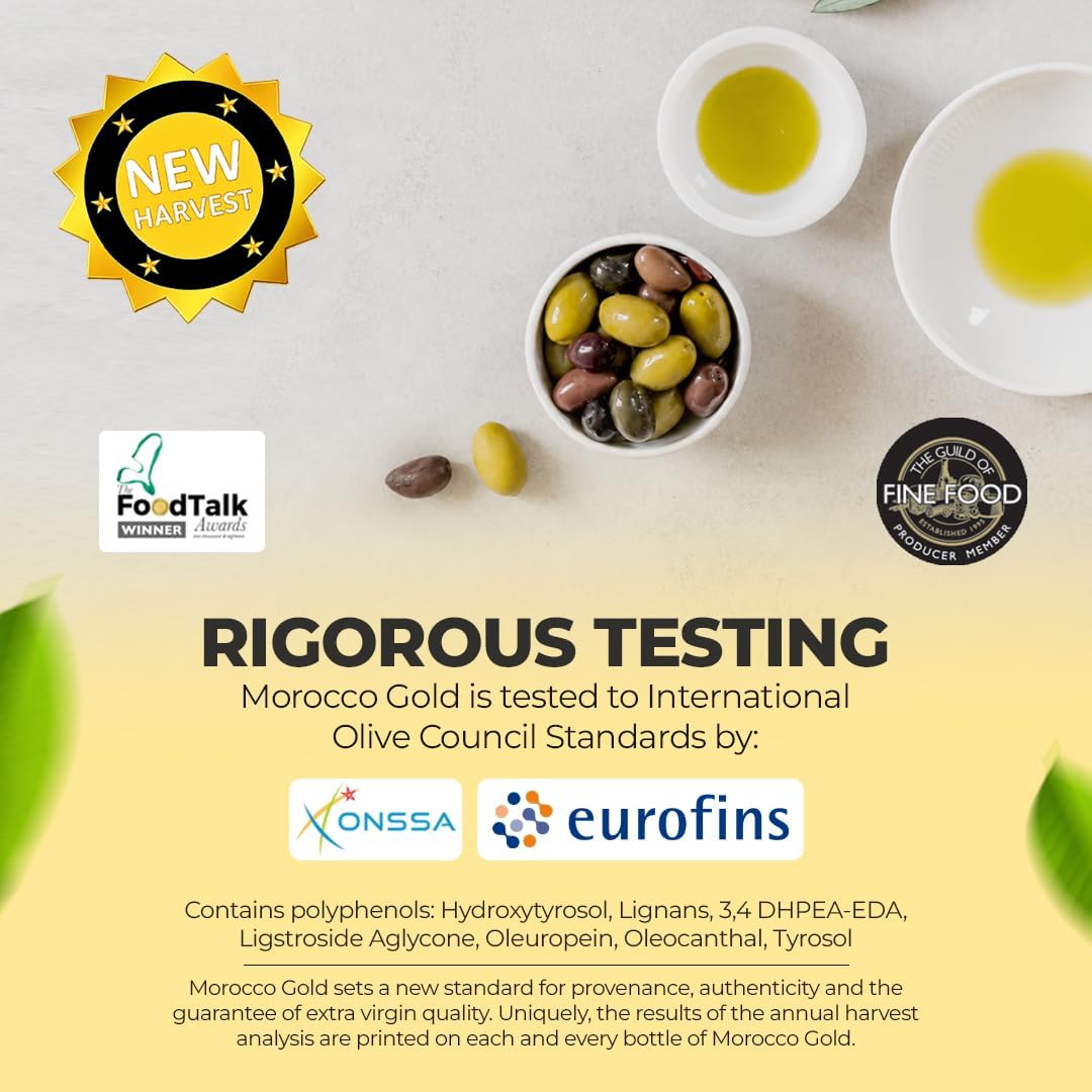 Thumbnail 3 de Morocco Gold New Harvest Extra Virgin Olive Oil, 606 mg/kg Polyphenols, 500 ml