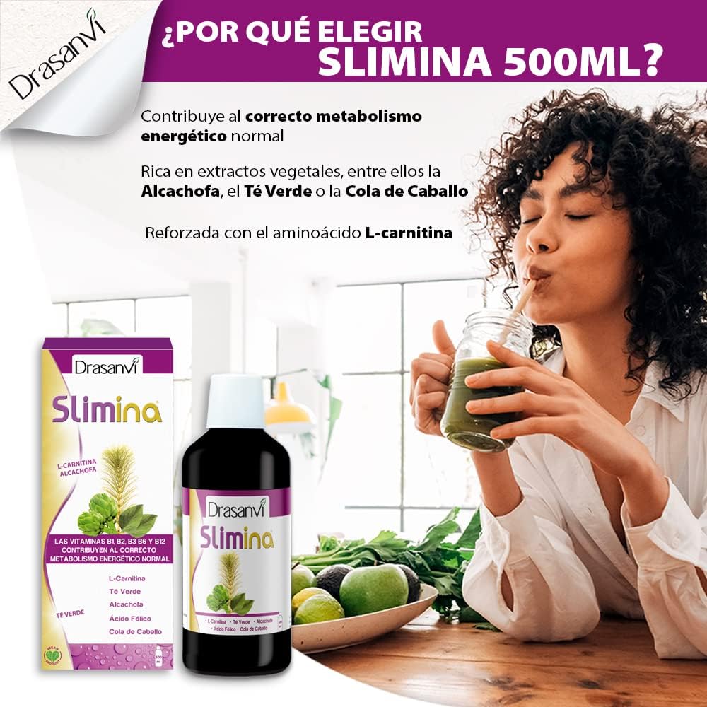 Thumbnail 3 de DRASANVI Slimina 🍵 Extractos Vegetales y L-Carnitina, 500 ml