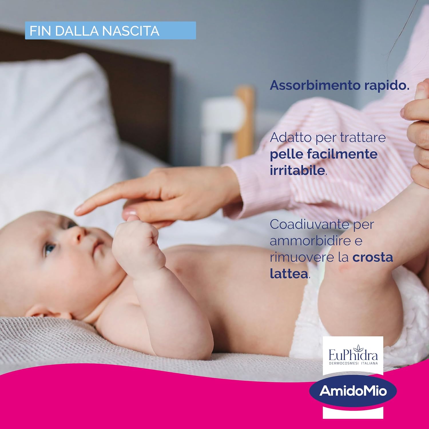 Detalle 2 de Euphidra AmidoMio Olio Corpo 200 ml – Detersione leggera e idratante per neonati e adulti