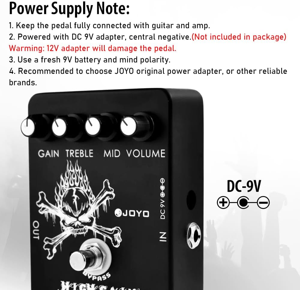 Thumbnail 4 de JOYO JF-04 High Gain Distortion Guitar Pedal with Full-Range EQ