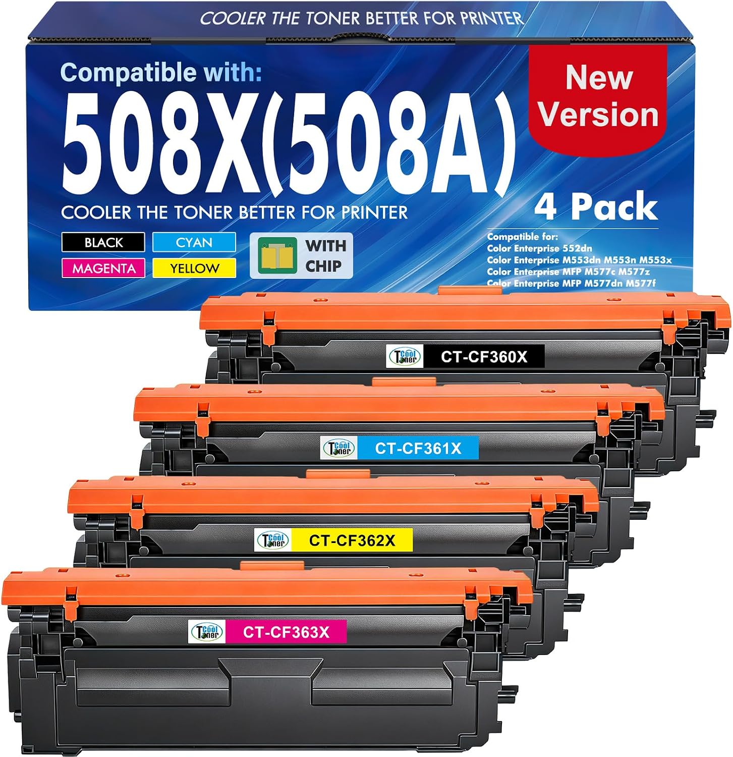 Detalle de Cool Toner compatible toner cartridges, 4-pack