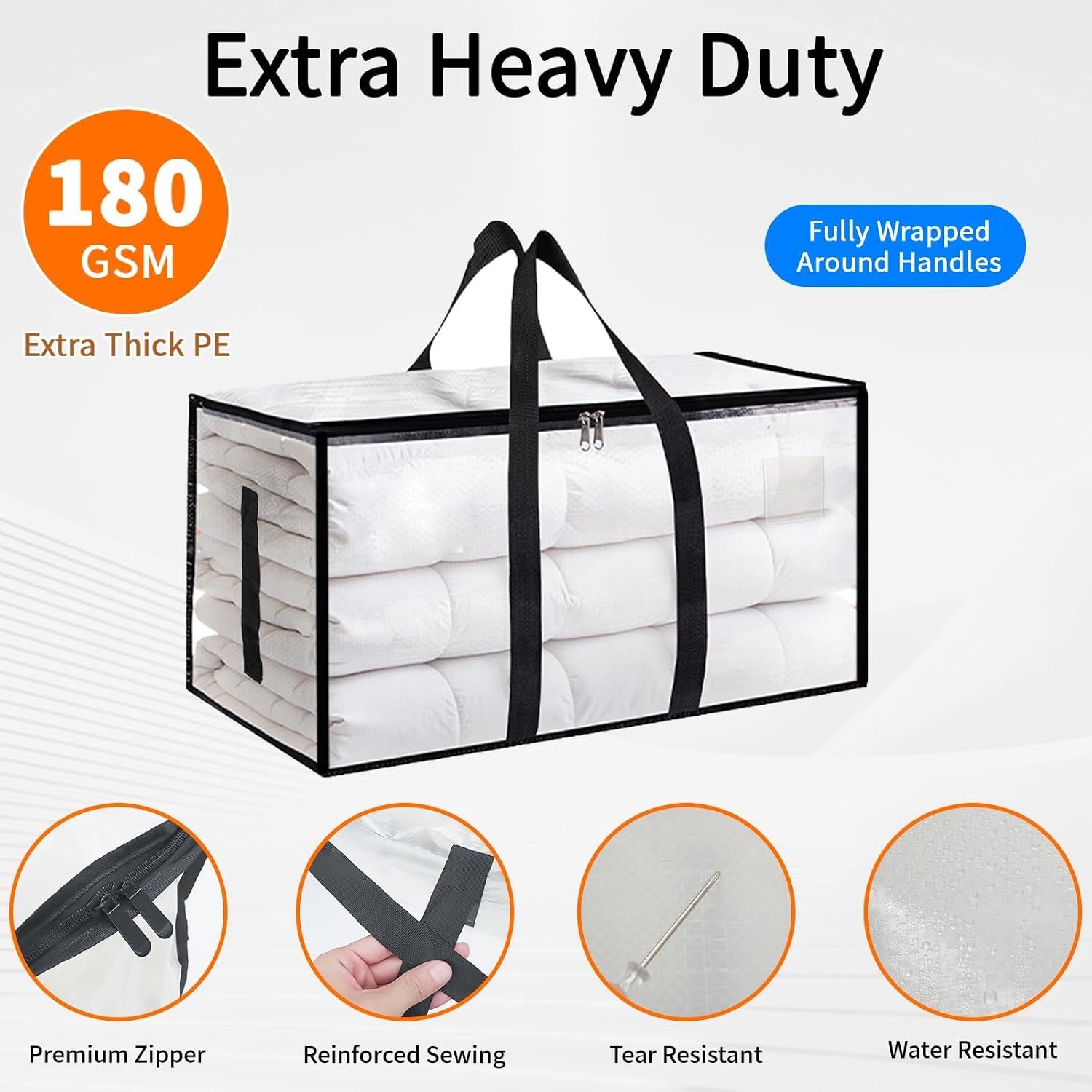 Thumbnail 5 de 8 Pack Extra Large Moving Bags Waterproof Totes