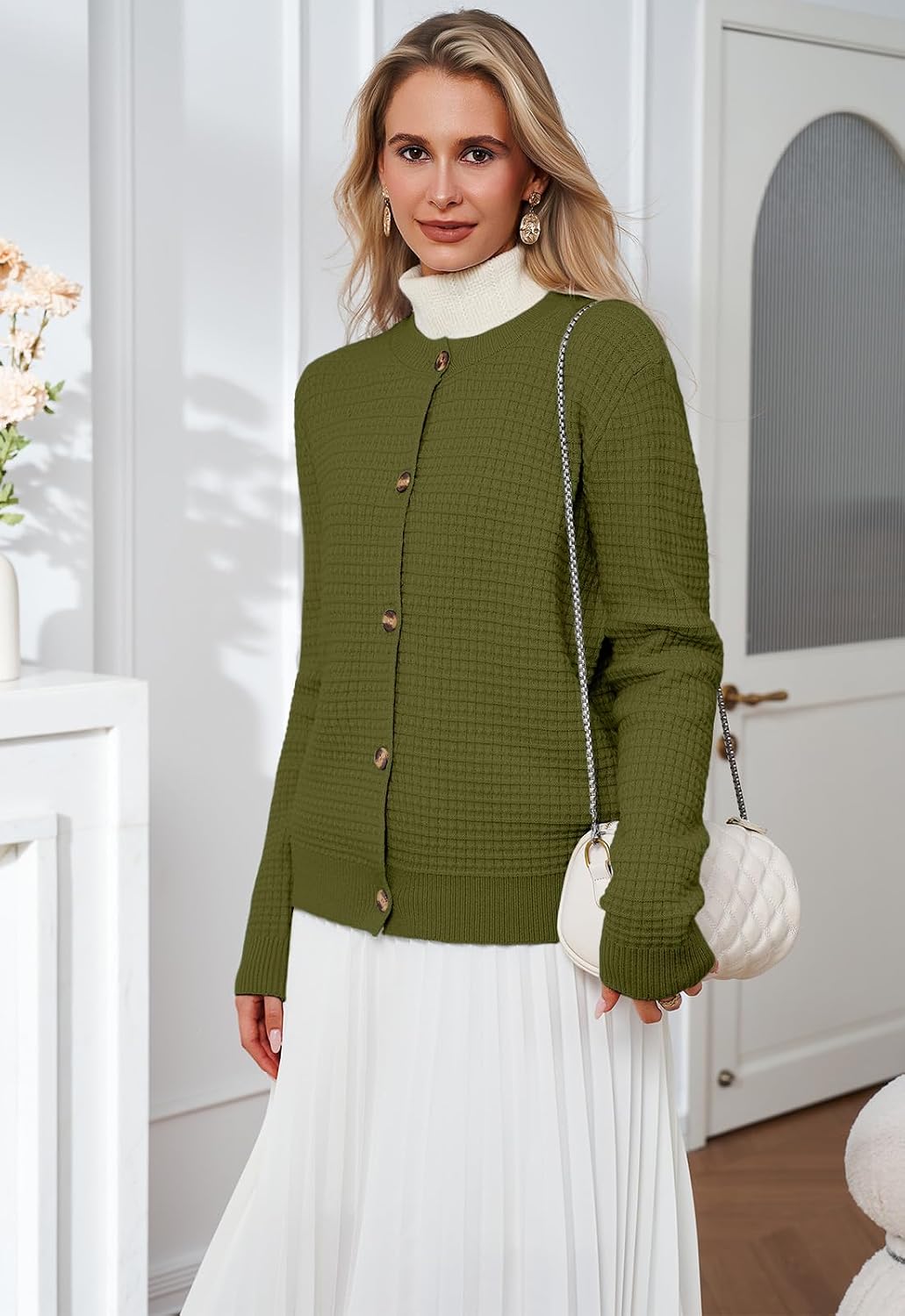 Detalle de YUNDAI cardigans crew neck 25% viscose