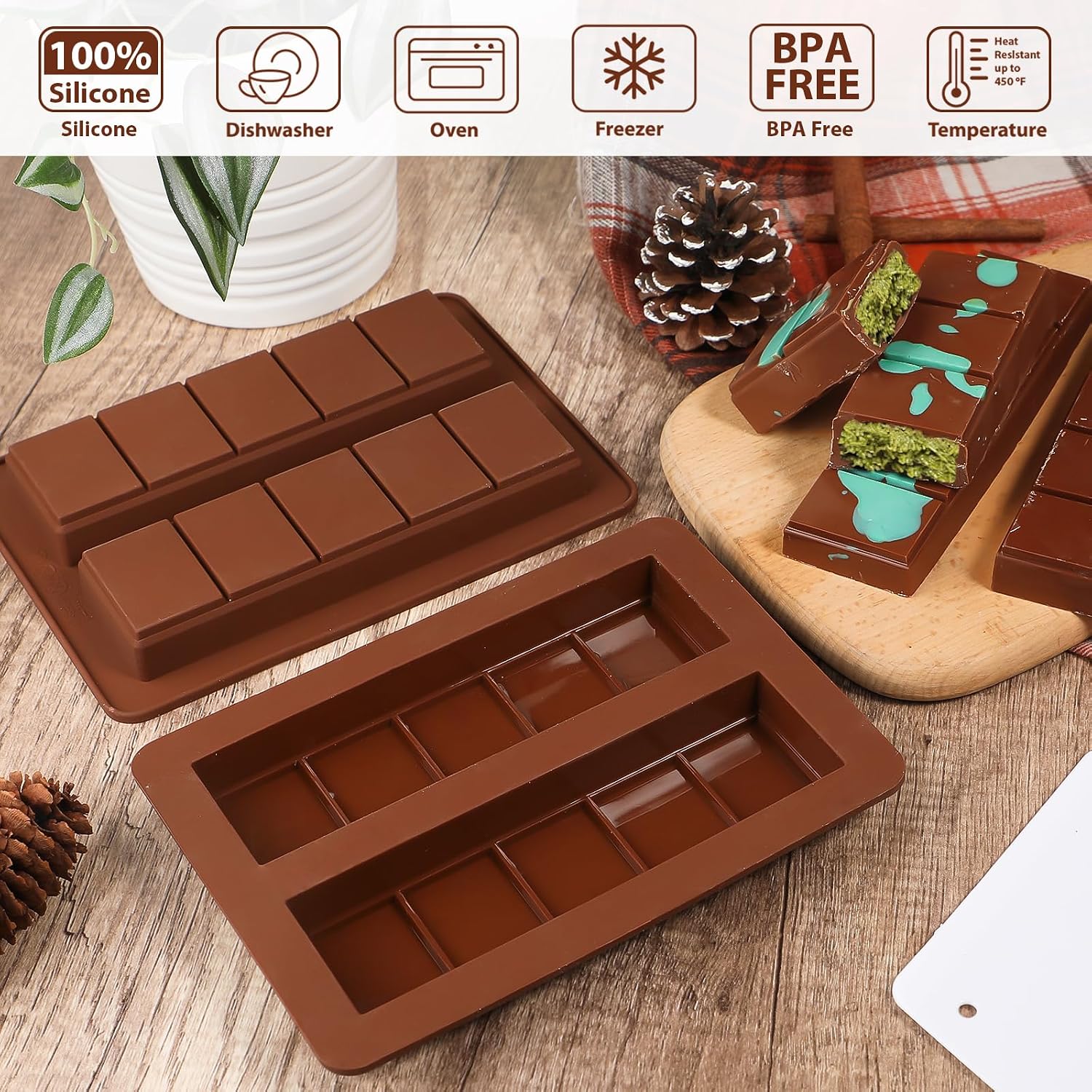 Detalle de Kamehame Deep Small Chocolate Bar Moulds 🍫
