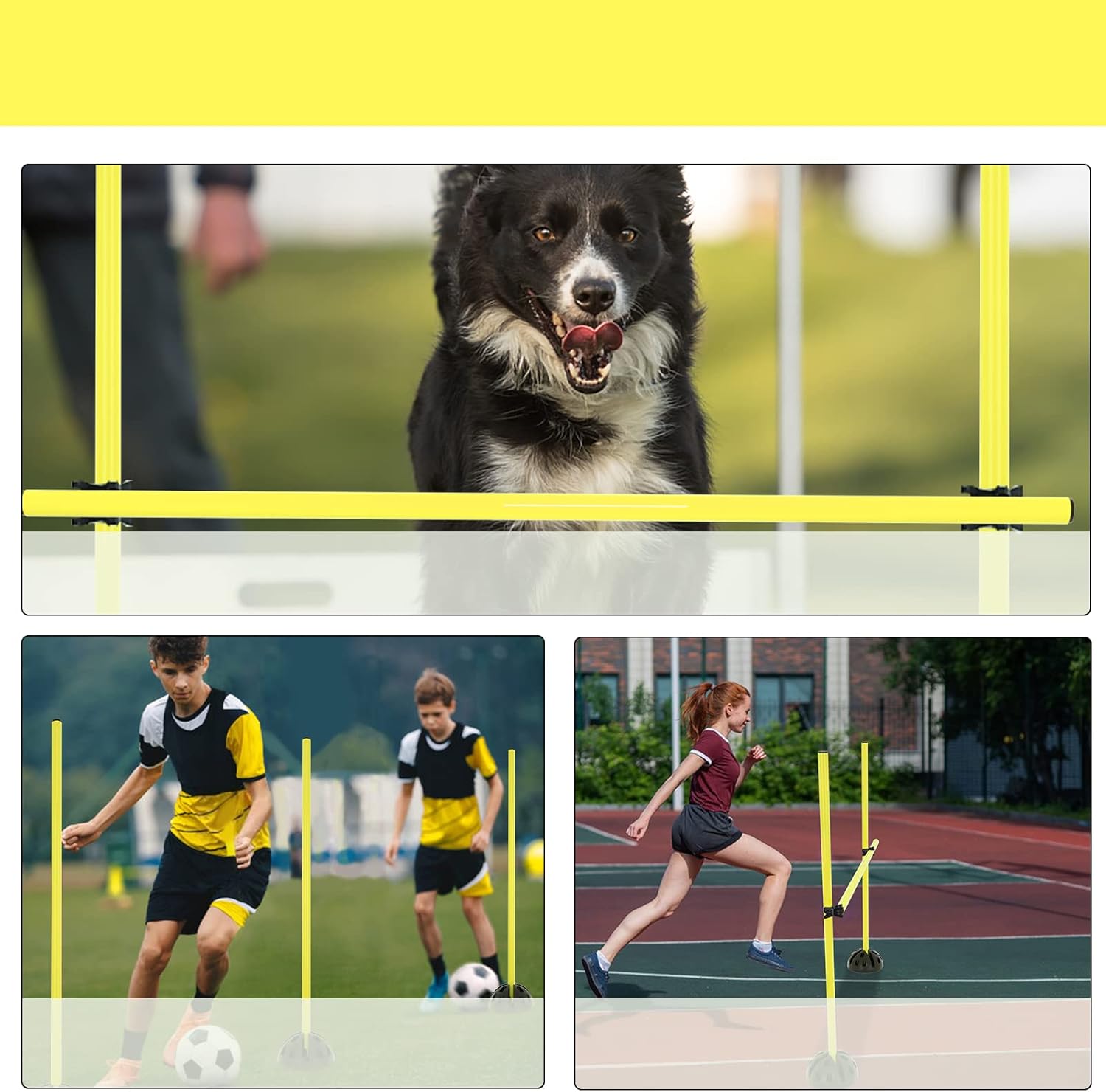 Thumbnail 3 de LZQ Sprungstangen-Set Agility Hürdenset – Trainingsstangen für Sprungkraft, Dribbling und Beweglichkeit