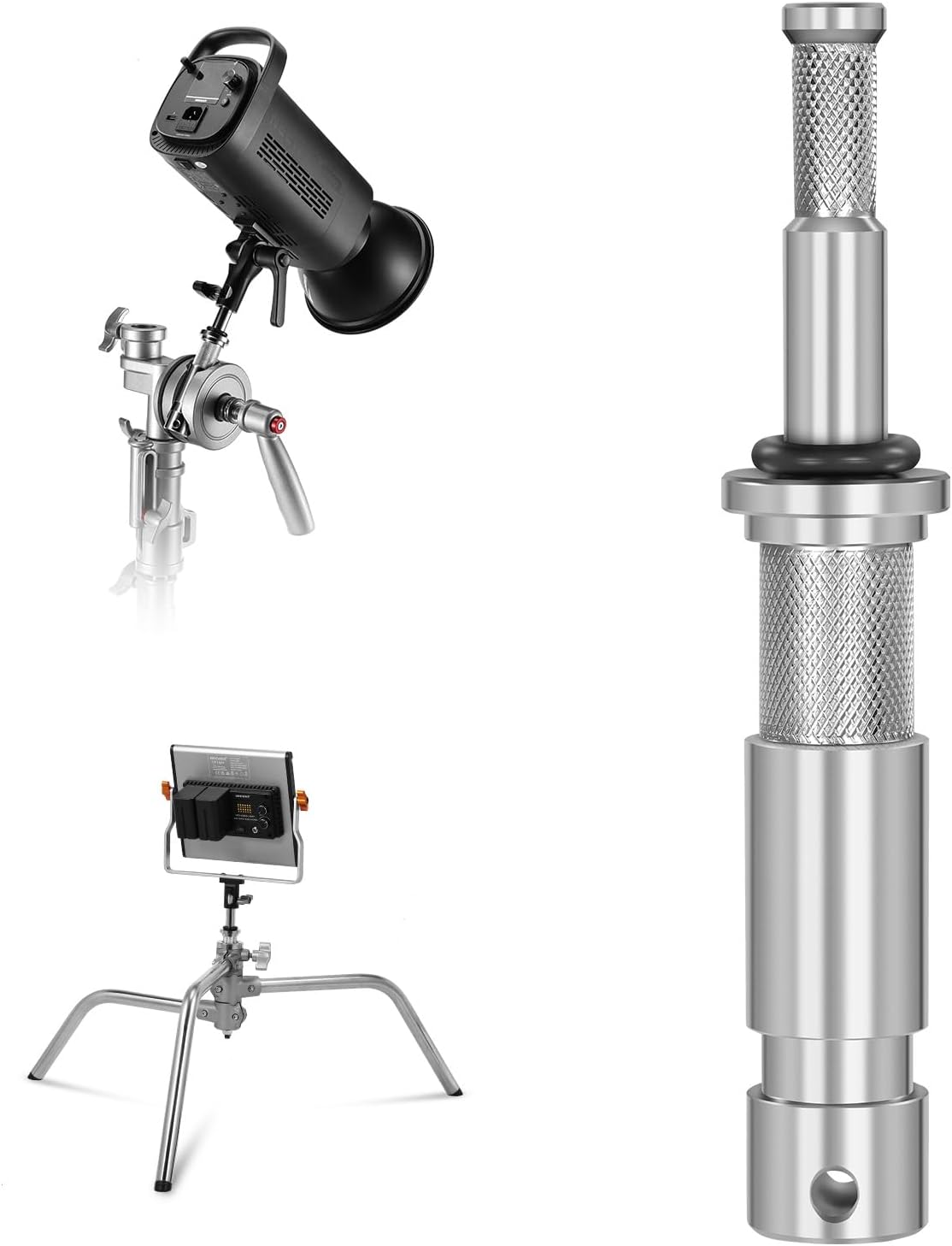 NEEWER Adaptateur Junior vers Baby Pin (UA027) : passe de 1-1/8” à 5/8” pour C-stands et supports d’éclairage