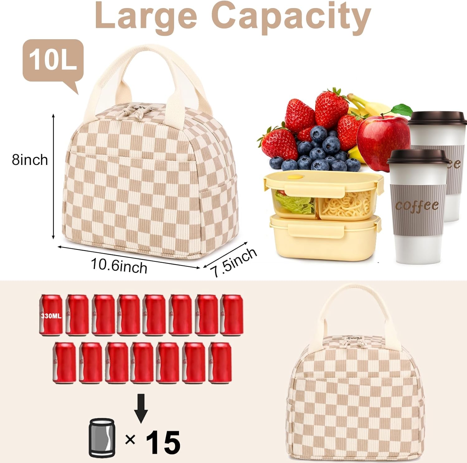 Thumbnail 4 de Bluboon Corduroy Lunch Tote
