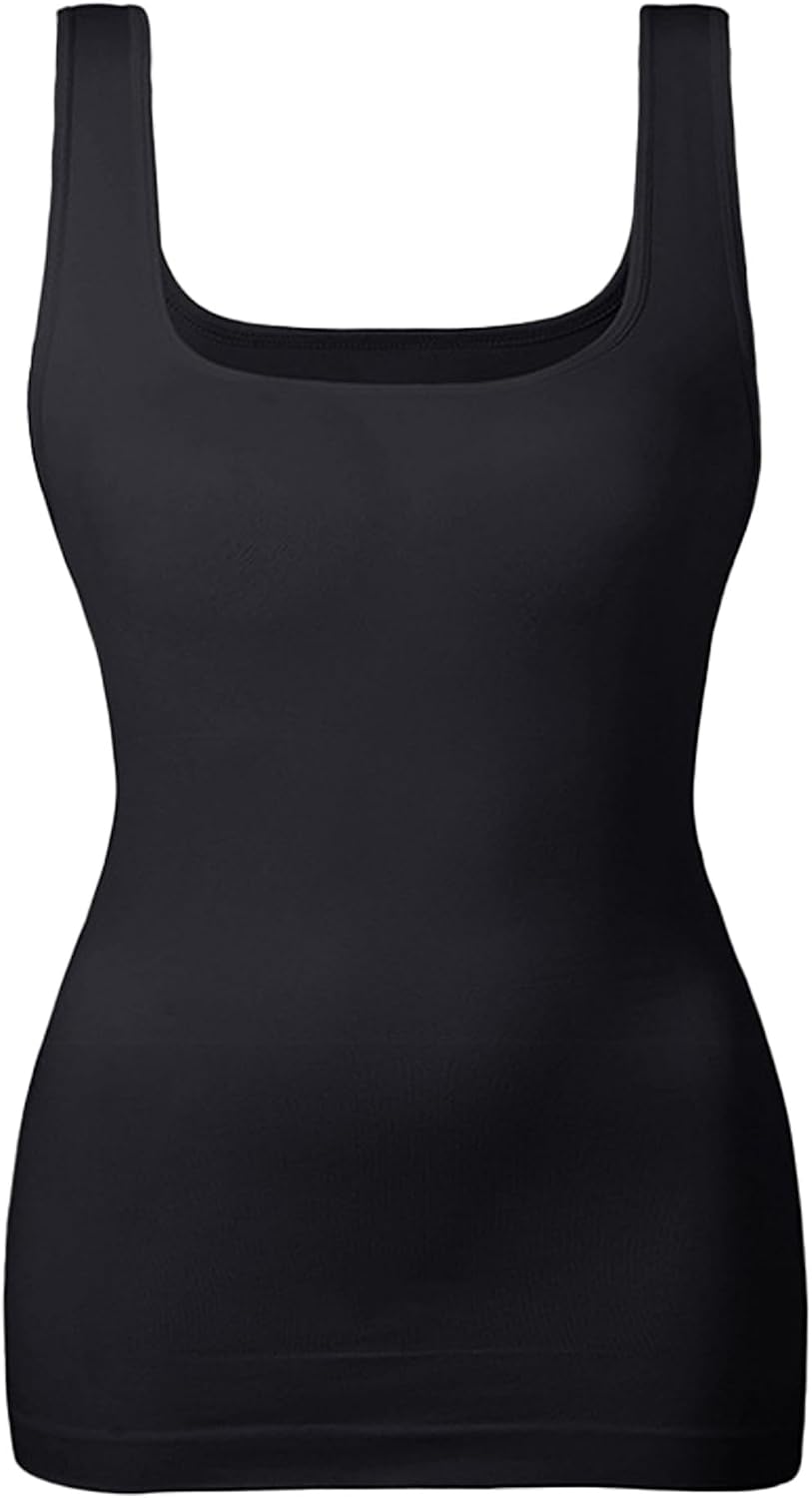 Detalle de KIKIMINK figuurvormende compressietanktop voor dames, naadloos onderhemd