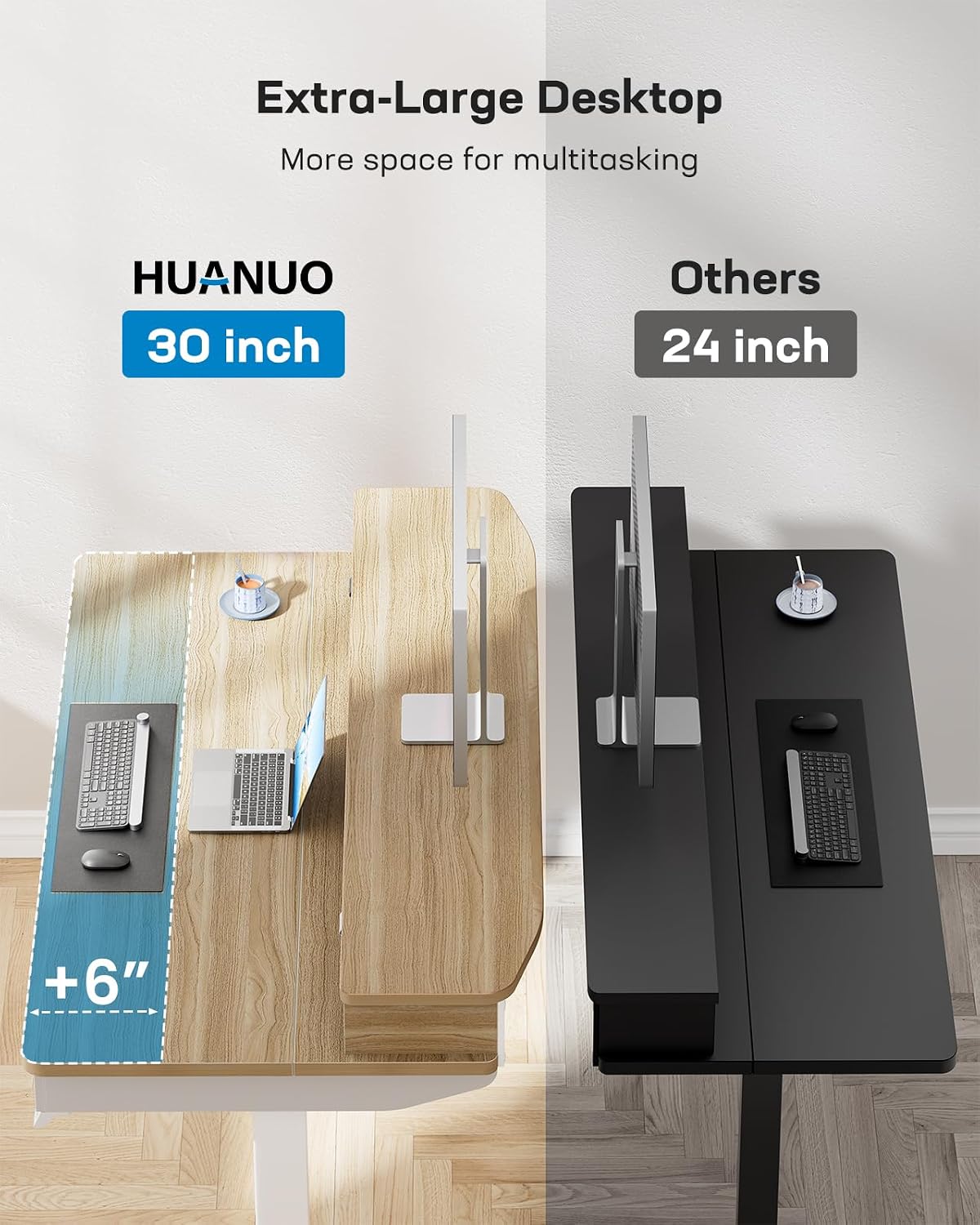 Detalle de HUANUO Electric Standing Desk, 48 x 30 Inch