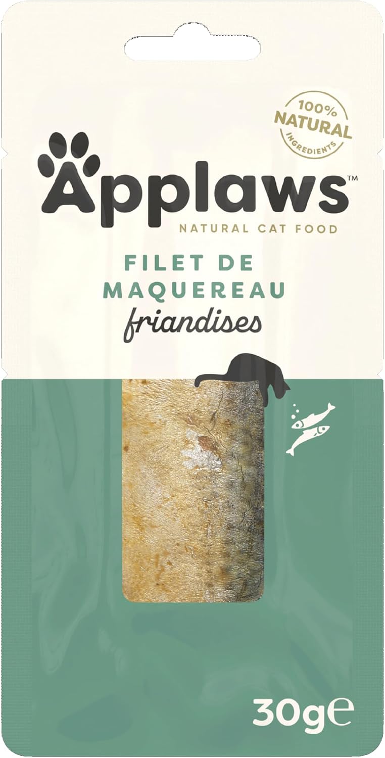 Detalle de Applaws: Friandise naturelle 100% thon entier pour chatons et chats – lot de 12 sachets de 30 g