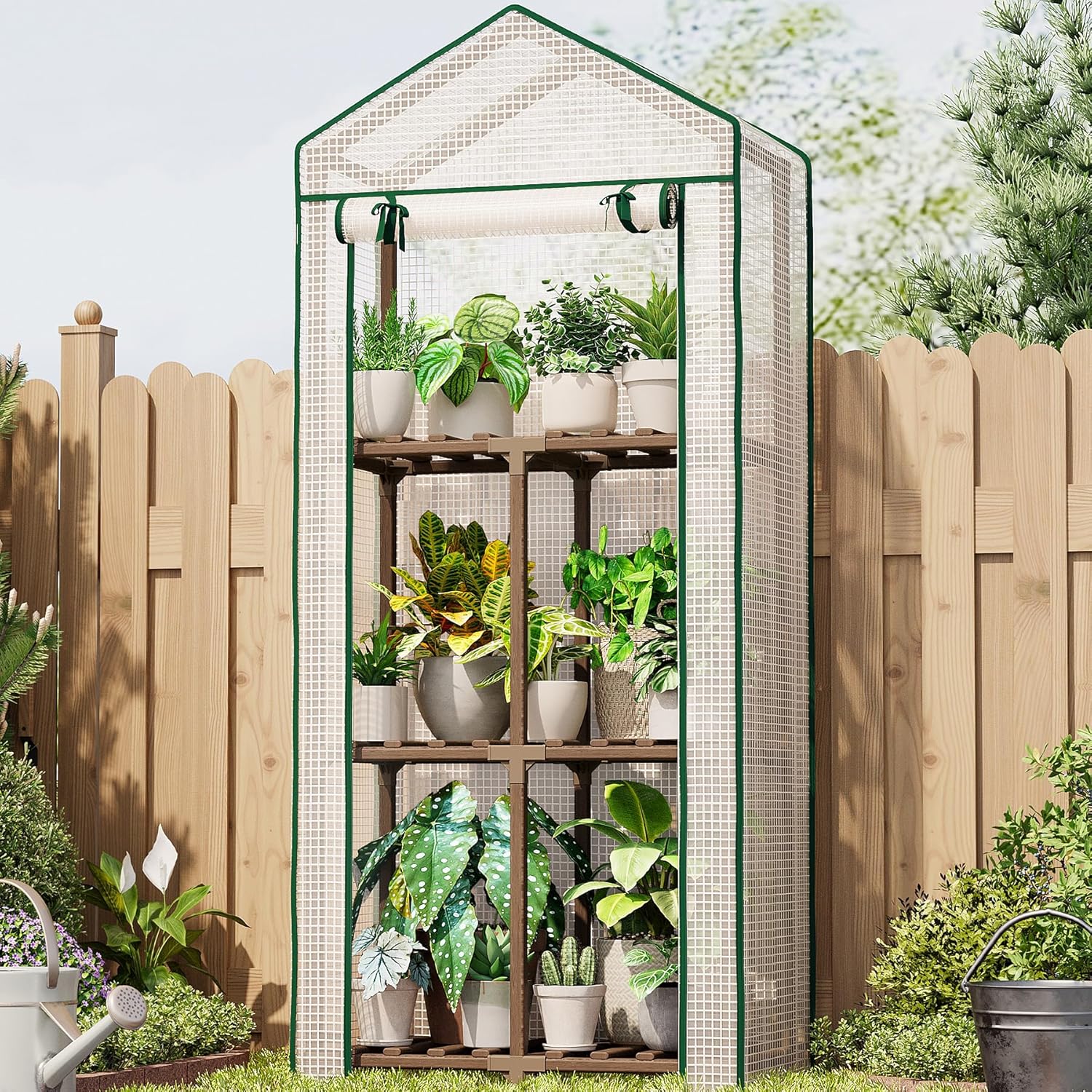 Thumbnail 6 de Bamworld Serra da Balcone con Luce per Piante: mini serra 3 ripiani, robusta e versatile
