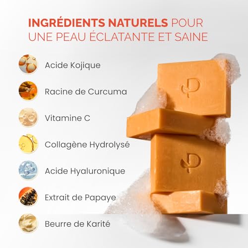 Thumbnail 2 de PLANTIFIQUE Turmeric & Kojic Acid Soap | Savon Visage au Curcuma (x2)