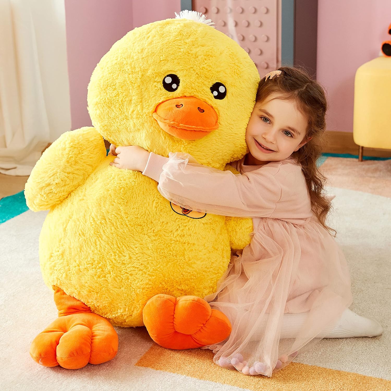 Detalle 2 de IKASA Large Duck Plush 19" Giant Stuffed Animal