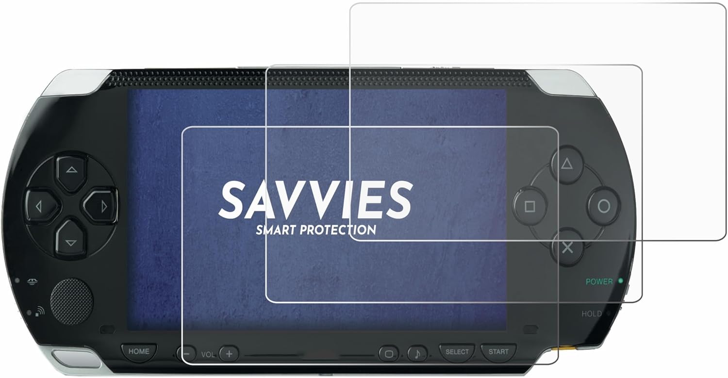 Detalle de Savvies 6 Stück Schutzfolie für Sony PSP 1000 Display – Ultra-Transparent, einfache Installation