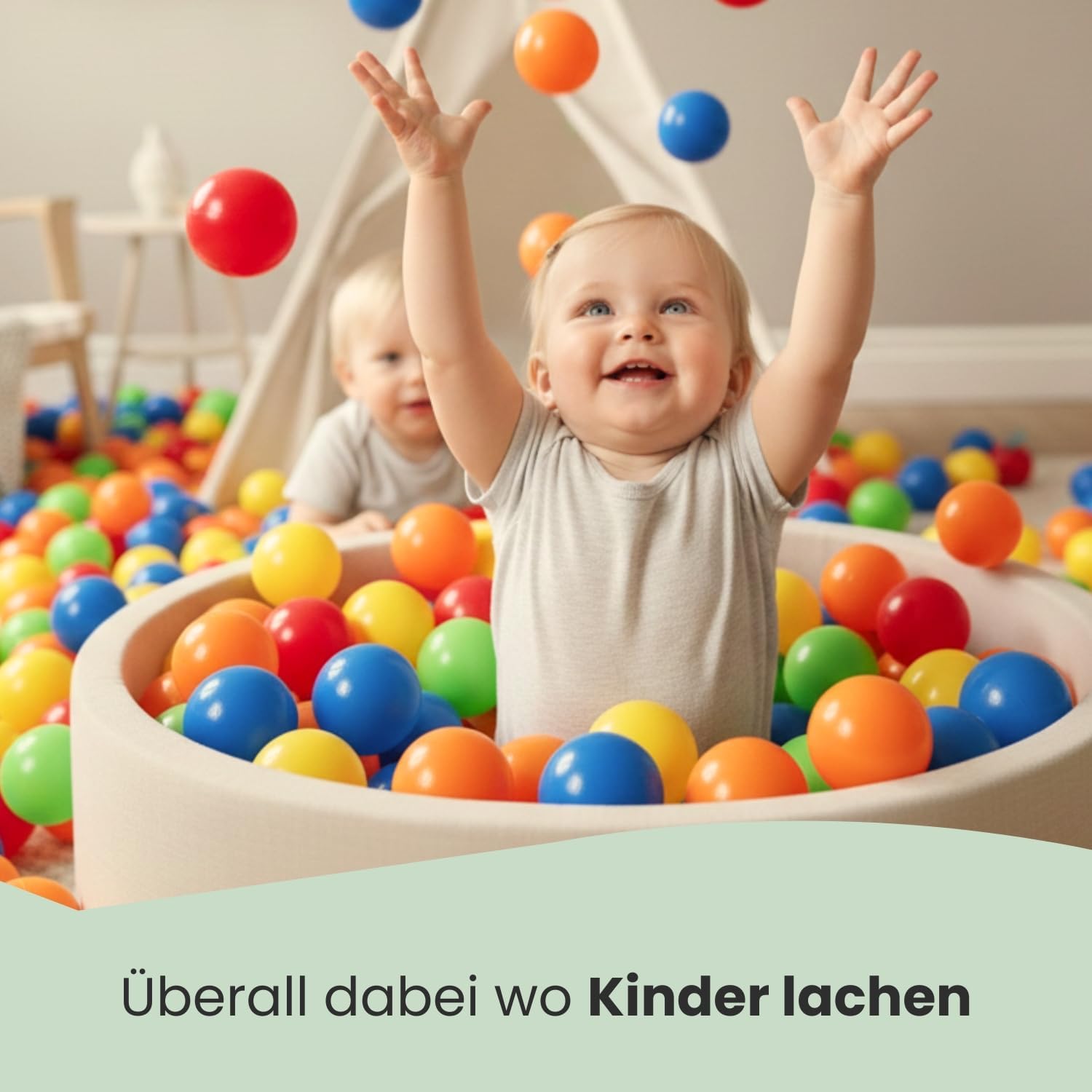 Thumbnail 4 de LittleTom 100 Bälle für Bällebad 7 cm – bunte, robuste Kunststoffbälle für Kinderzimmer, Spielzelt und Hüpfburg