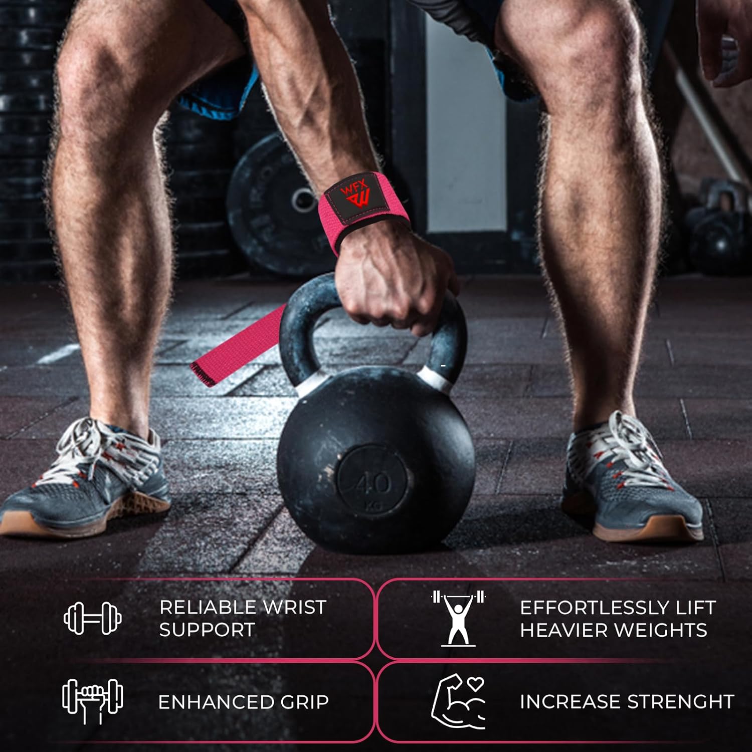 Thumbnail 5 de WFX Weight Lifting Straps Wrist Support